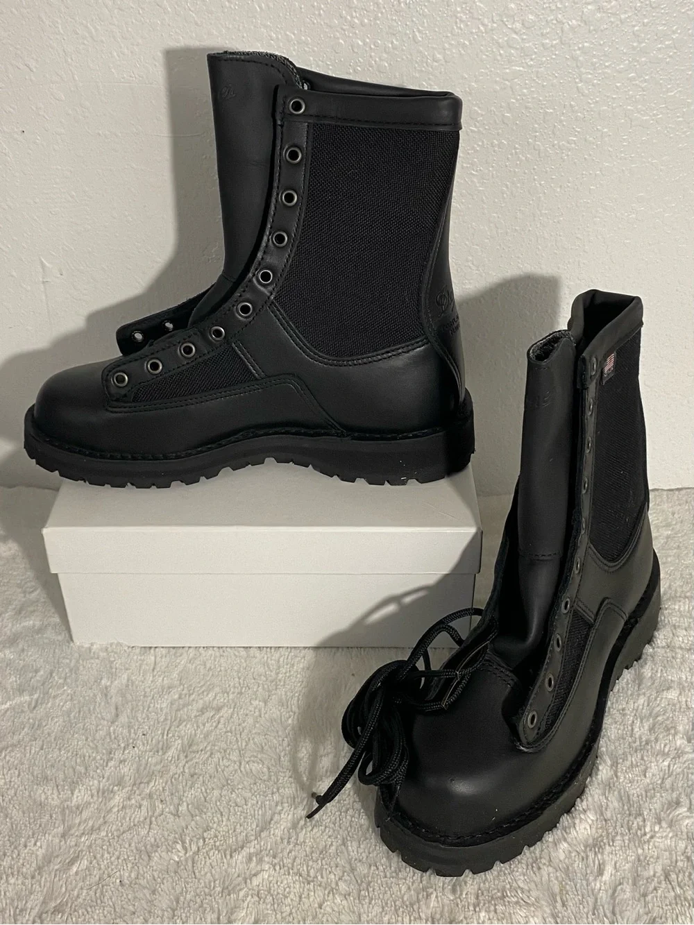 New Danner Acadia 8” Black Leather & Nylon Boots Men’s Size 8 D